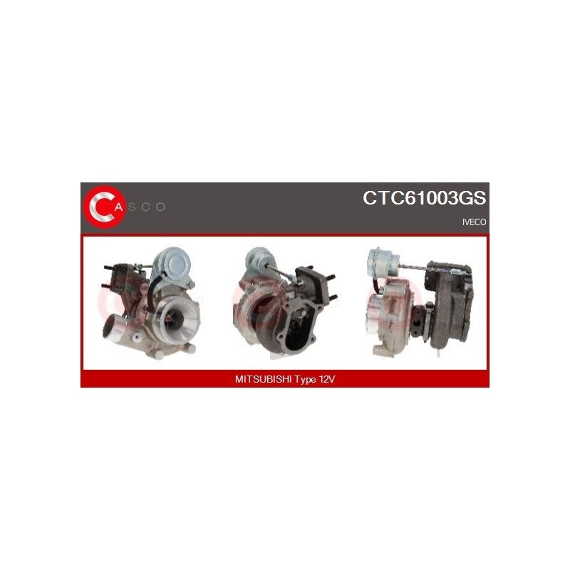 Turbo CASCO CTC61003GS pour IVECO MASSIF Pick-up 3.0 HPI 146 CV