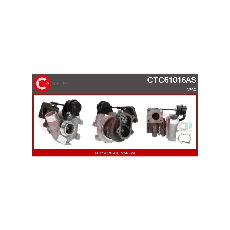 Turbo CASCO CTC61016AS pour AUVERLAND SOVAMAG 2.8 D 4WD 103 CV