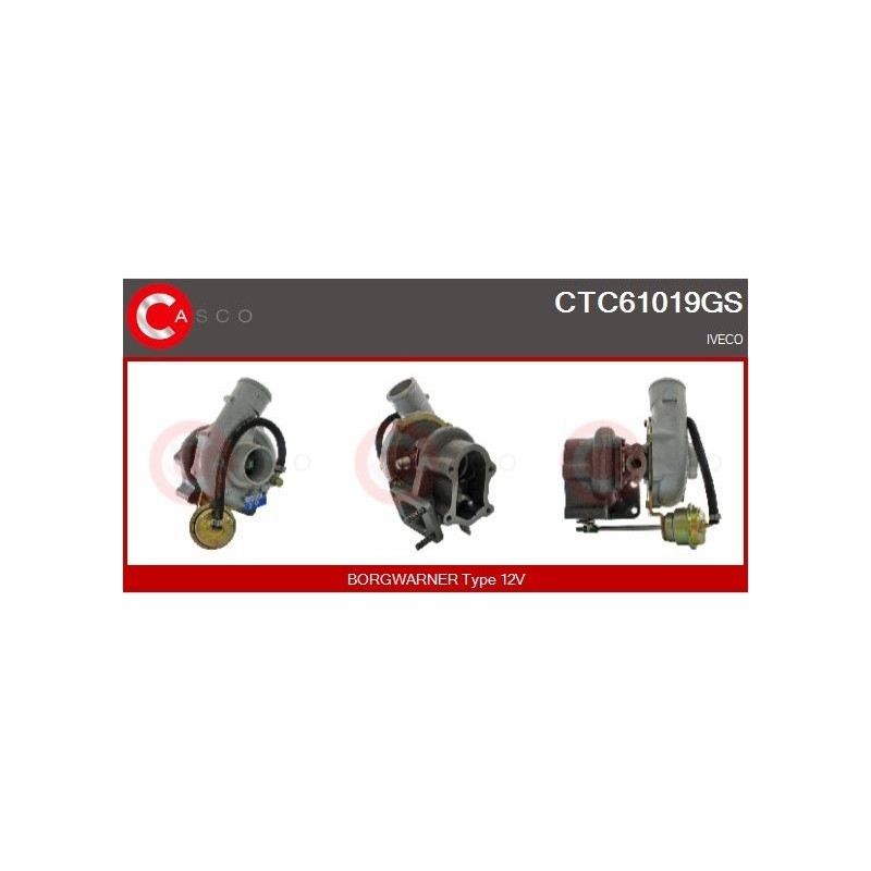 Turbo CASCO CTC61019GS pour AUVERLAND SOVAMAG 2.8 D 4WD 103 CV