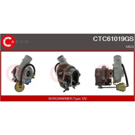 Turbo CASCO CTC61019GS pour AUVERLAND SOVAMAG 2.8 D 4WD 103 CV