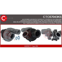 Turbo CASCO CTC67043KS pour AUDI A4 B5 Avant (8D5) S4 quattro 265 CV