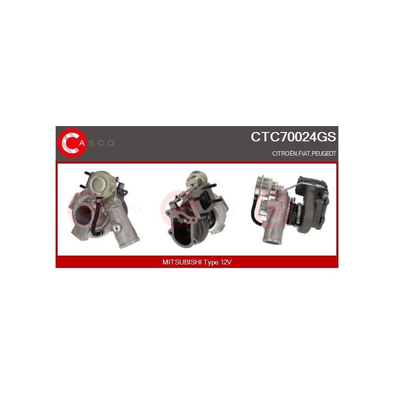 Turbo CASCO CTC70024GS pour IVECO MASSIF Pick-up 3.0 HPI 146 CV