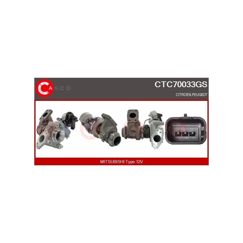 Turbo CASCO CTC70033GS pour CITROËN BERLINGO (ER_, EC_) 1.5 BlueHDi 100 102 CV
