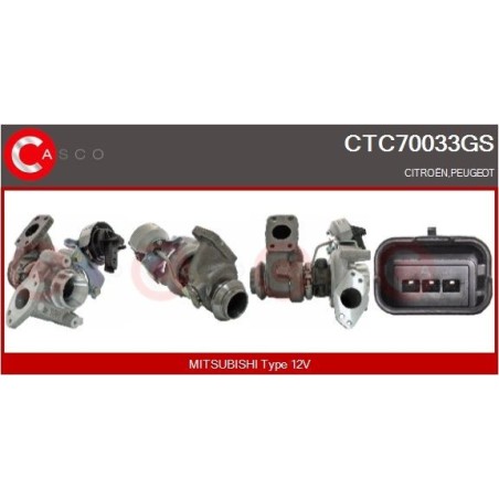 Turbo CASCO CTC70033GS pour CITROËN BERLINGO (ER_, EC_) 1.5 BlueHDi 100 102 CV