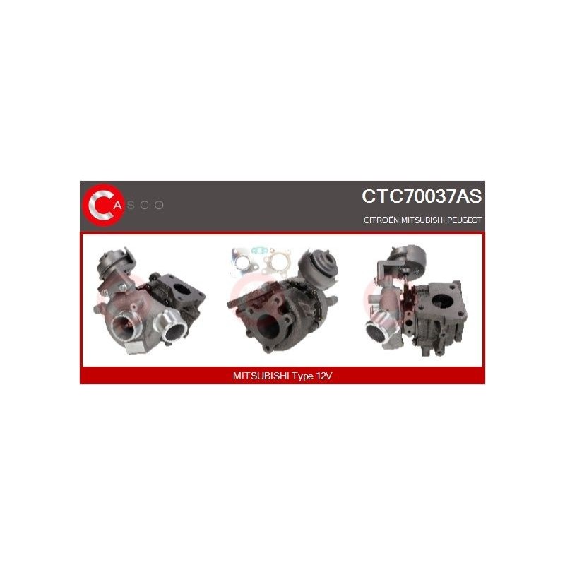Turbo CASCO CTC70037AS pour MITSUBISHI ASX (GA_W_) 1.8 DI-D (GA6W) 150 CV