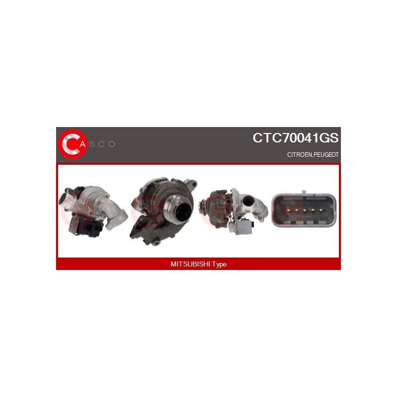 Turbo CASCO CTC70041GS pour CITROËN C5 III (RD_) 2.2 HDi 200 (RD4HLA) 204 CV