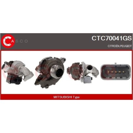 Turbo CASCO CTC70041GS pour CITROËN C5 III (RD_) 2.2 HDi 200 (RD4HLA) 204 CV