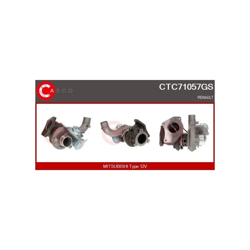 Turbo CASCO CTC71057GS pour RENAULT LAGUNA II (BG0/1_) 2.0 16V Turbo (BG0S, BG1L, BG1M) 163 CV