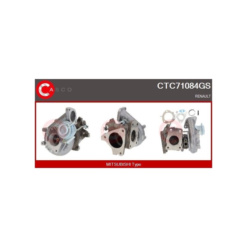 Turbo CASCO CTC71084GS pour RENAULT CLIO IV (BH_) 1.6 RS (BHJ4, BHJ6, BHMM) 200 CV