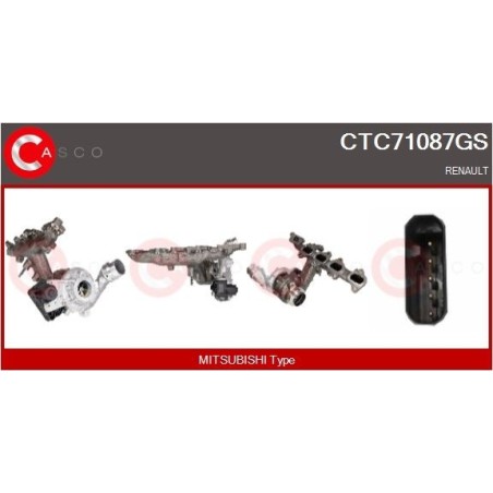 Turbo CASCO CTC71087GS pour RENAULT ESPACE V (JR_) 2.0 Blue dCi 160 (JRAM) 160 CV