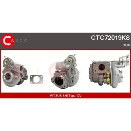 Turbo CASCO CTC72019KS pour SAAB 9-5 Break (YS3E) 2.3 Turbo 230 CV