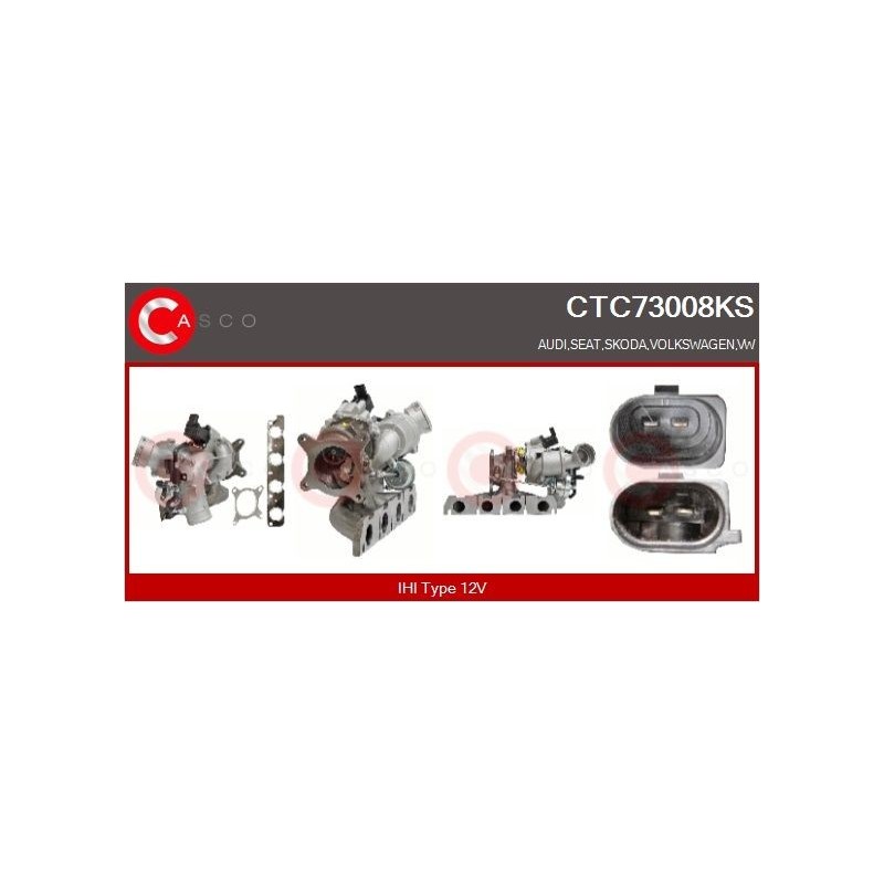 Turbo CASCO CTC73008GS pour VW TIGUAN (5N_) 2.0 TSI 4motion 180 CV