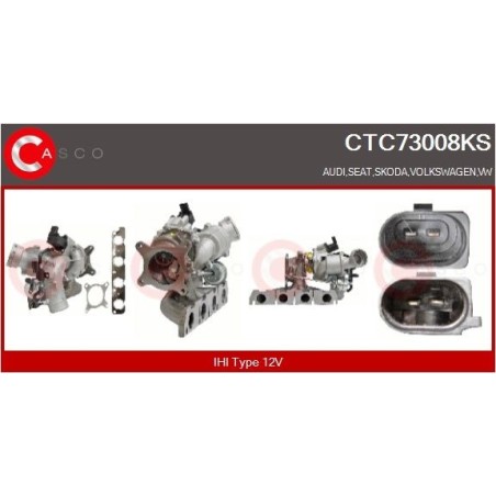 Turbo CASCO CTC73008GS pour VW TIGUAN (5N_) 2.0 TSI 4motion 180 CV