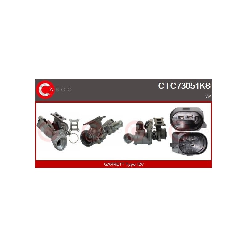 Turbo CASCO CTC73051KS pour AUDI A3 (8V1, 8VK) S3 quattro 280 CV