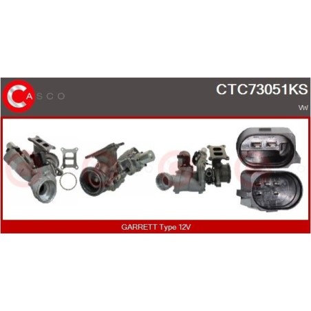 Turbo CASCO CTC73051KS pour AUDI A3 (8V1, 8VK) S3 quattro 280 CV