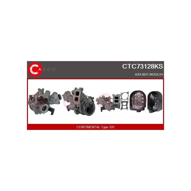 Turbo CASCO CTC73128KS pour AUDI A3 Décapotable (8V7, 8VE) 2.0 TFSI quattro 190 CV