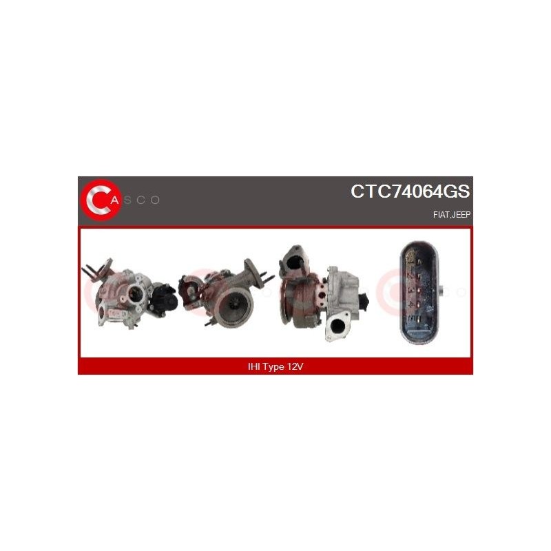 Turbo CASCO CTC74064GS pour JEEP RENEGADE SUV (BU, B1, BV) 1.6 MultiJet 130 CV