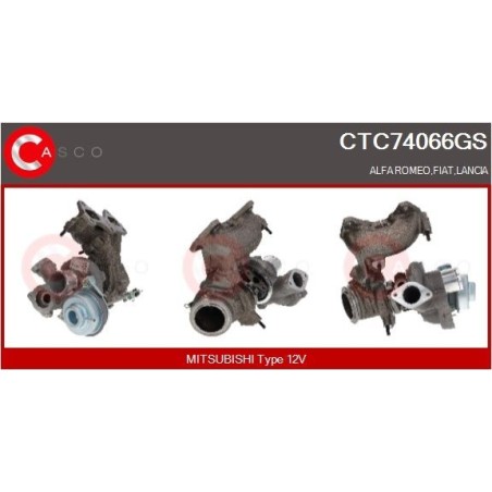 Turbo CASCO CTC74066AS pour FIAT PUNTO (199_) 0.9 105 CV