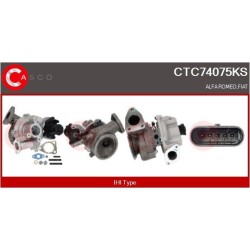 Turbo CASCO CTC74075KS pour FIAT 500X (334_) 1.6 D Multijet (334.AXV1B) 130 CV