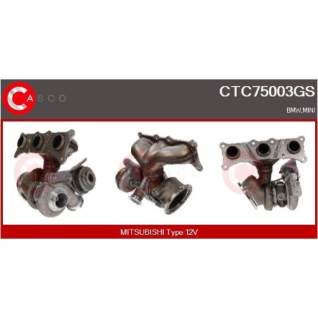 Turbo CASCO CTC75003GS pour BMW 3 (E90) 335 i 306 CV