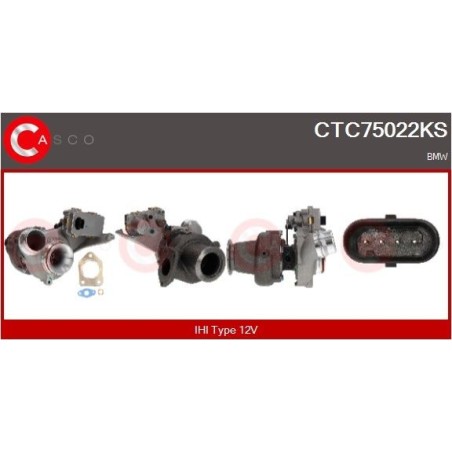 Turbo CASCO CTC75022AS pour BMW 1 (F21) 118 d xDrive 143 CV