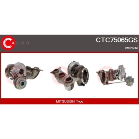 Turbo CASCO CTC75065GS pour BMW 3 (E90) 335 i 306 CV