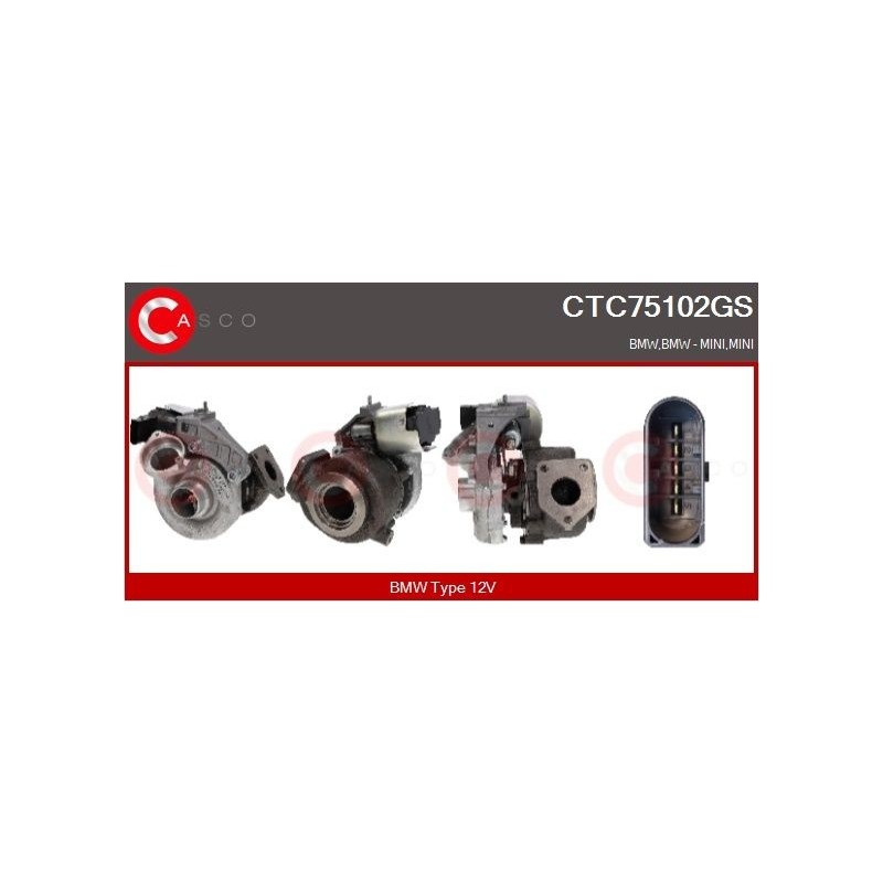 Turbo CASCO CTC75102GS pour BMW 3 (E90) 320 d xDrive 163 CV