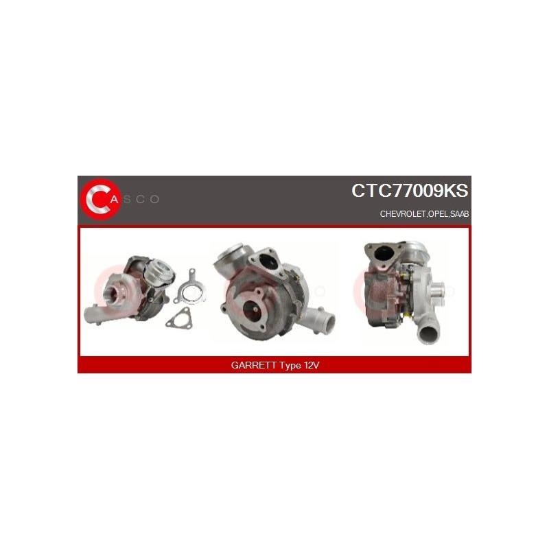 Turbo CASCO CTC77009KS pour OPEL INSIGNIA A (G09) 2.0 CDTI (68) 140 CV