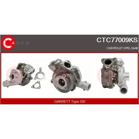 Turbo CASCO CTC77009KS pour OPEL INSIGNIA A (G09) 2.0 CDTI (68) 140 CV