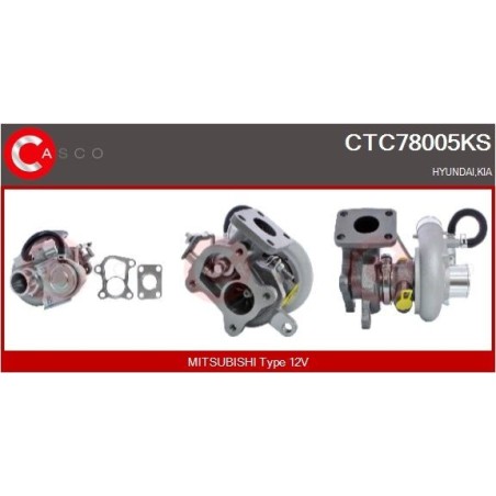 Turbo CASCO CTC78005GS pour HYUNDAI TUCSON (JM) 2.0 CRDi 113 CV