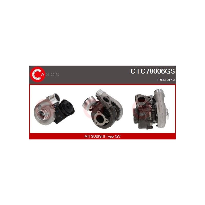 Turbo CASCO CTC78006GS pour HYUNDAI SANTA FÉ II (CM) 2.2 CRDi 155 CV