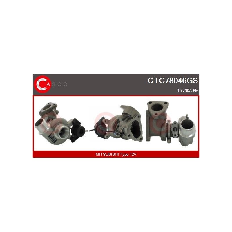 Turbo CASCO CTC78046GS pour HYUNDAI i20 I (PB, PBT) 1.4 CRDi 75 CV