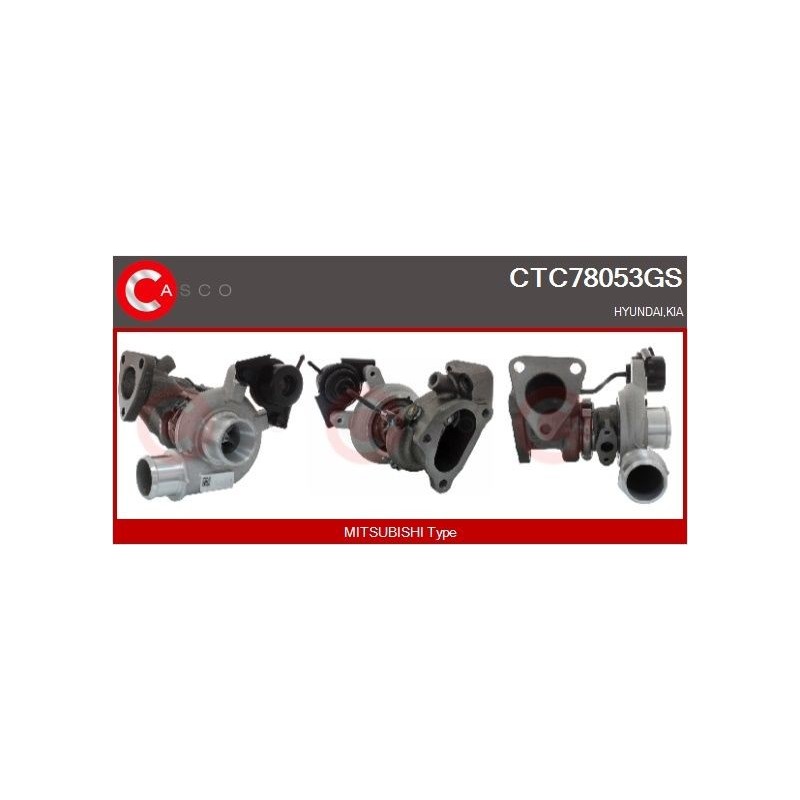 Turbo CASCO CTC78053GS pour HYUNDAI i20 I (PB, PBT) 1.4 CRDi 75 CV