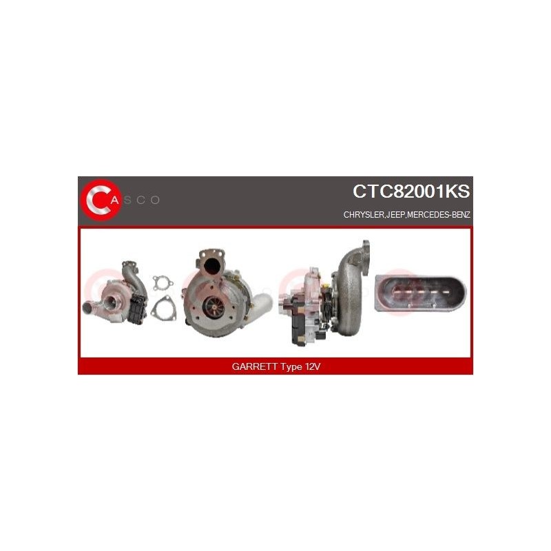 Turbo CASCO CTC82001KS pour MERCEDES-BENZ CLASSE M (W164) ML 280 CDI 4-matic (164.120) 190 CV