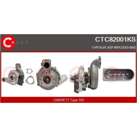 Turbo CASCO CTC82001KS pour MERCEDES-BENZ CLASSE M (W164) ML 280 CDI 4-matic (164.120) 190 CV
