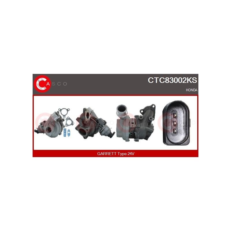 Turbo CASCO CTC83002KS pour HONDA CIVIC IX (FK) 2.2 i-DTEC (FK3) 150 CV