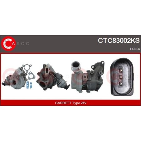 Turbo CASCO CTC83002KS pour HONDA CIVIC IX (FK) 2.2 i-DTEC (FK3) 150 CV