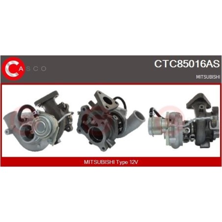 Turbo CASCO CTC85016AS pour MITSUBISHI PAJERO III (V7_W, V6_W) 3.2 DI-D (V68W) 160 CV