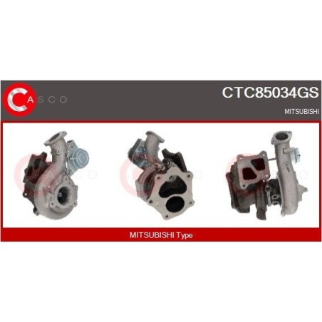 Turbo CASCO CTC85034GS pour MITSUBISHI LANCER VIII (CY_A, CZ_A) EVO X (CZ4A) 295 CV