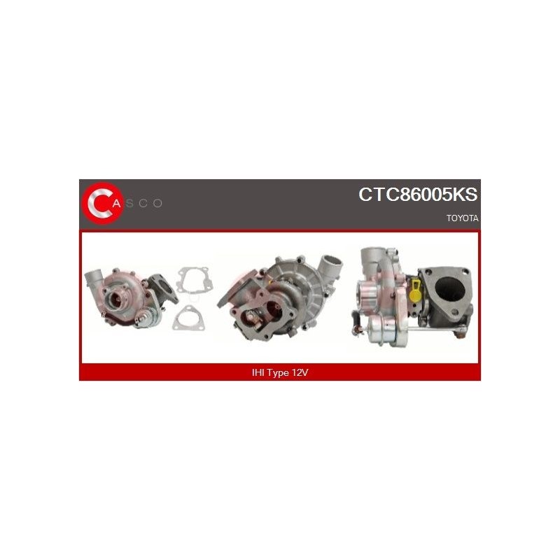 Turbo CASCO CTC86005KS pour TOYOTA HILUX VI Pick-up (_N1_) 2.5 D-4D (KDN145, KDN150) 88 CV