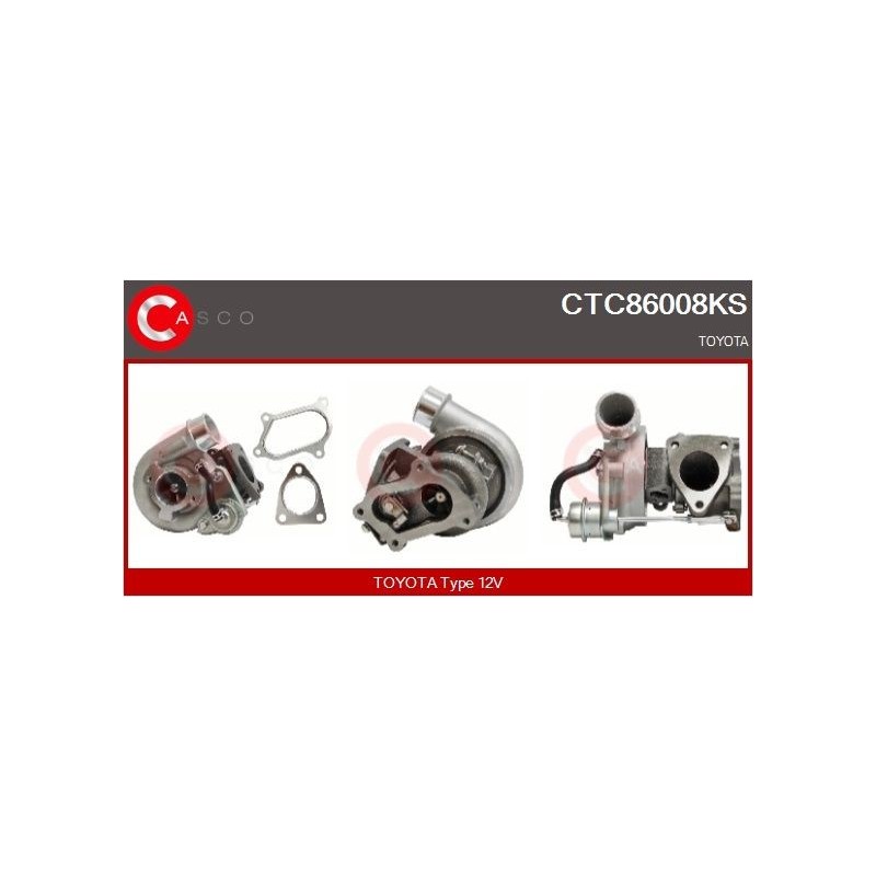 Turbo CASCO CTC86008KS pour TOYOTA 4 RUNNER III (_N18_) 3.0 TD (KZN185) 125 CV