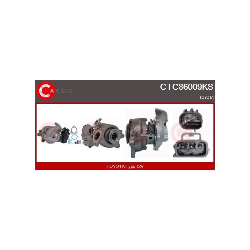 Turbo CASCO CTC86009KS pour TOYOTA HILUX VIII Pick-up (_N1_) 2.4 D (GUN112_, GUN122_, GUN135_, GUN120_, GUN135R,... 150 CV