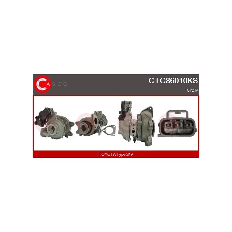Turbo CASCO CTC86010KS pour TOYOTA LAND CRUISER PRADO (_J15_) 2.8 D-4D (GDJ150_, GDJ155_, GDJ150, GDJ151) 177 CV