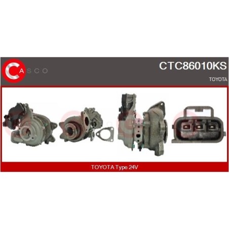 Turbo CASCO CTC86010KS pour TOYOTA LAND CRUISER PRADO (_J15_) 2.8 D-4D (GDJ150_, GDJ155_, GDJ150, GDJ151) 177 CV