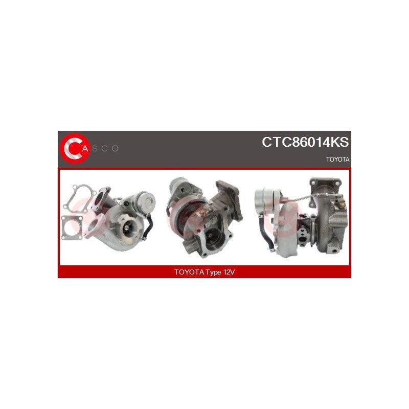Turbo CASCO CTC86014KS pour TOYOTA LAND CRUISER 100 (_J1_) 4.2 TD (HDJ100_, HDJ100) 204 CV