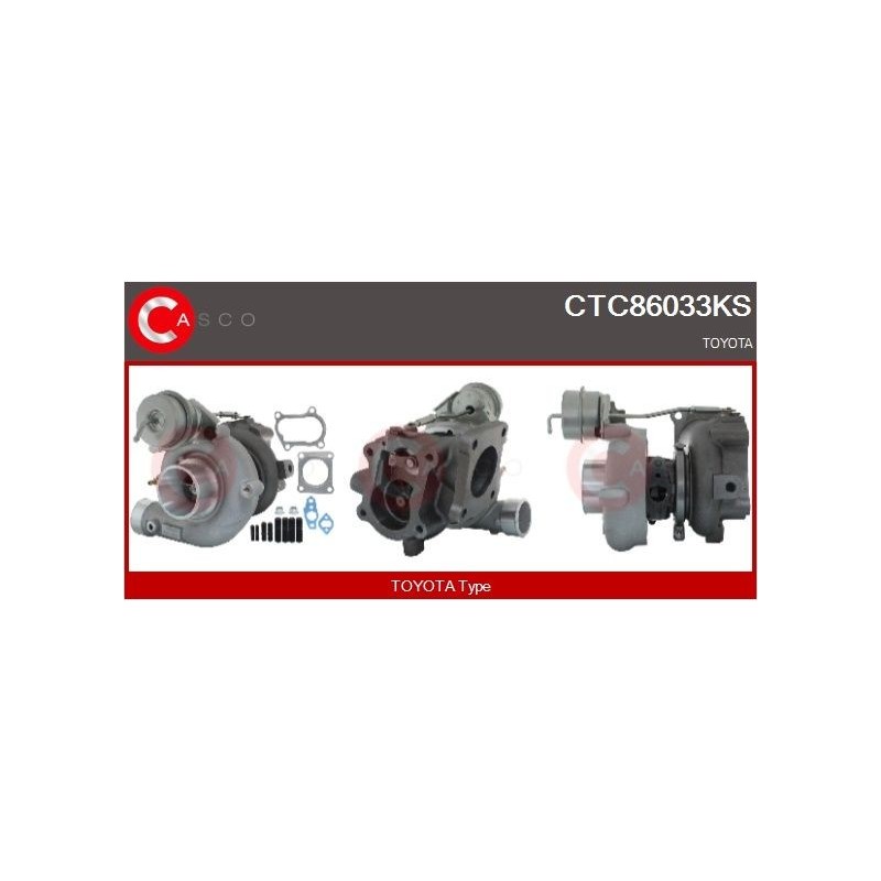 Turbo CASCO CTC86033KS pour TOYOTA LAND CRUISER 80 (_J8_) 4.2 TD (HDJ80, HDJ81) 167 CV