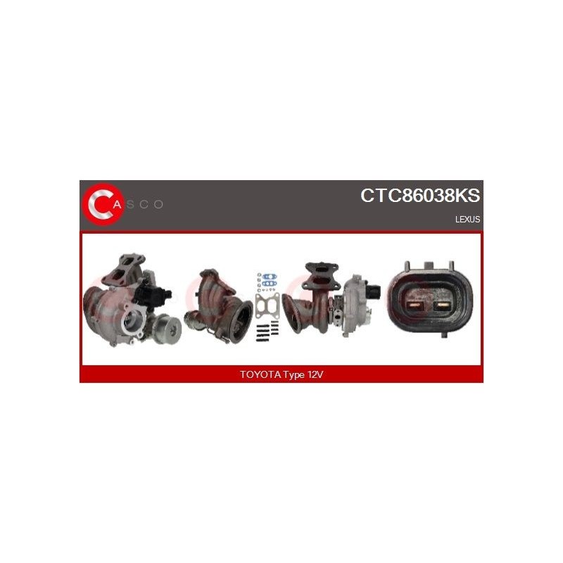 Turbo CASCO CTC86038AS pour LEXUS NX (_Z1_) 200t (AGZ10_, AGZ10R) 238 CV