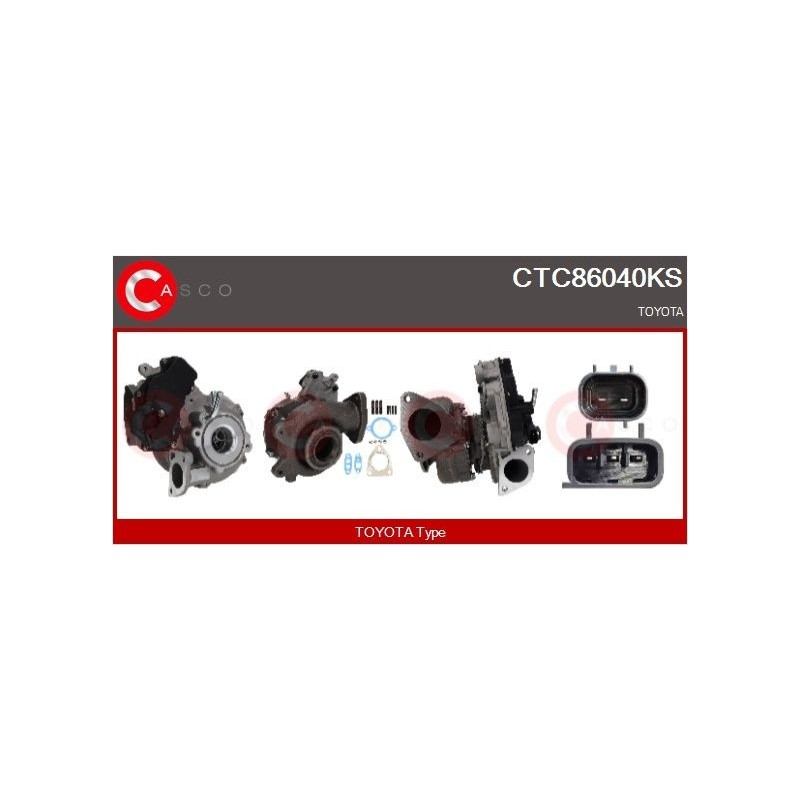 Turbo CASCO CTC86040KS pour TOYOTA HILUX VII Pick-up (_N1_, _N2_, _N3_) 3.0 D-4D 4WD (KUN26) 171 CV