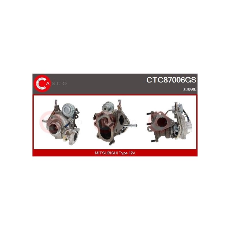 Turbo CASCO CTC87006GS pour SUBARU FORESTER (SG_, S11SG) 2.5 AWD (SG9, S11SG, S12SH) 230 CV