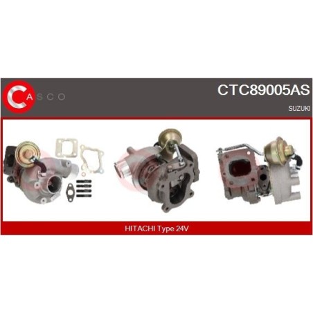 Turbo CASCO CTC89005AS pour SUZUKI GRAND VITARA I (FT, HT) 2.0 TD 4x4 (SQ420D) 87 CV